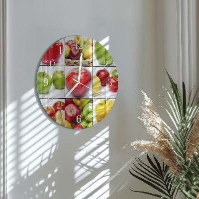 Reloj de pared redondo Manzanas