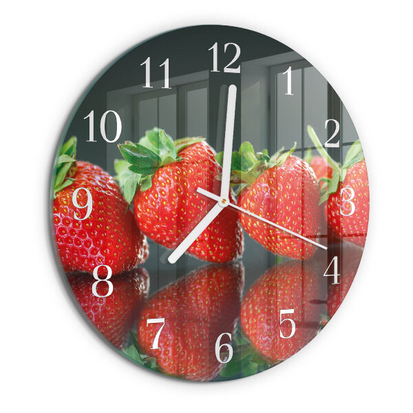 Reloj de pared redondo fresas