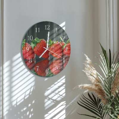 Reloj de pared redondo fresas