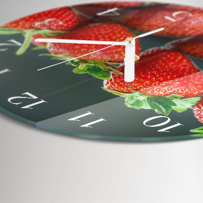 Reloj de pared redondo fresas