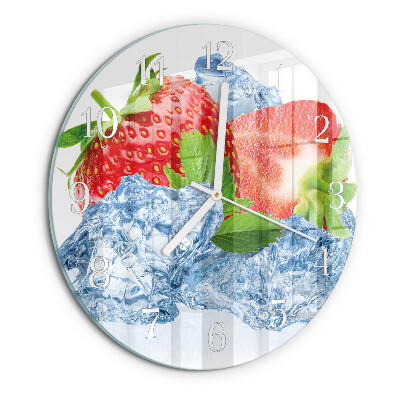 Reloj de pared redondo Helado de fresa
