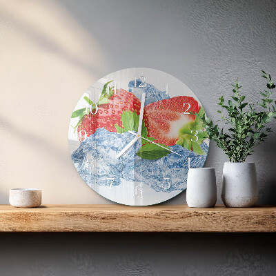 Reloj de pared redondo Helado de fresa
