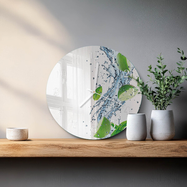 Reloj de pared redondo Menta