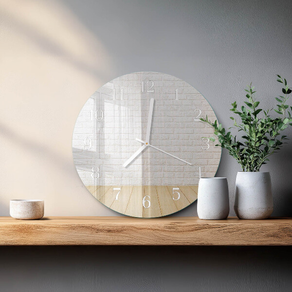 Reloj de pared redondo Ladrillo