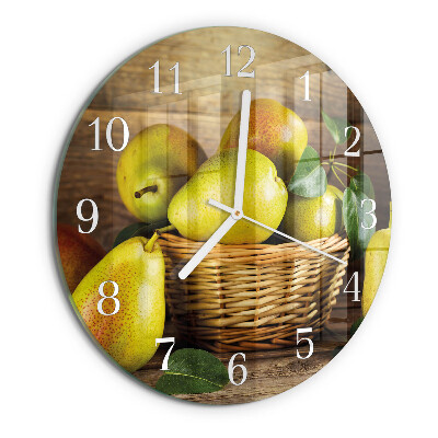 Reloj de pared redondo peras