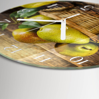 Reloj de pared redondo peras