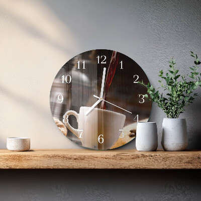 Reloj de pared redondo Café