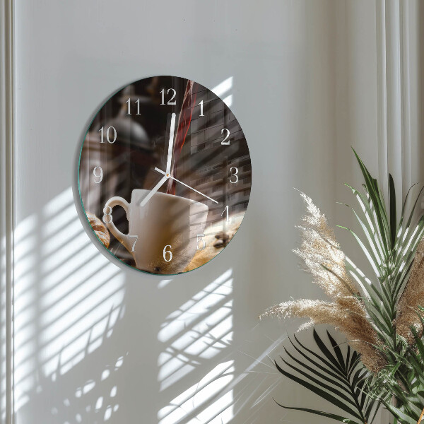 Reloj de pared redondo Café