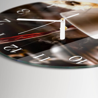 Reloj de pared redondo Café