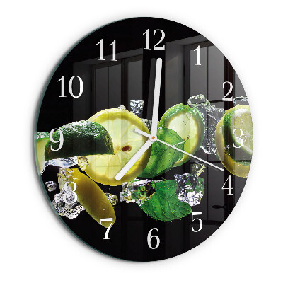 Reloj de pared redondo Limón y lima