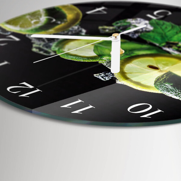 Reloj de pared redondo Limón y lima