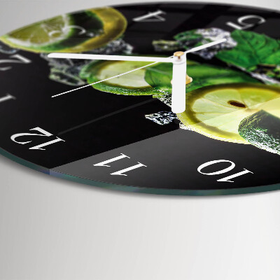 Reloj de pared redondo Limón y lima