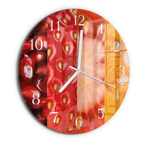 Reloj de pared redondo Fruta