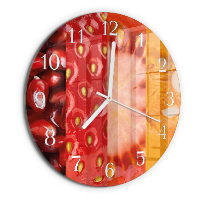 Reloj de pared redondo Fruta