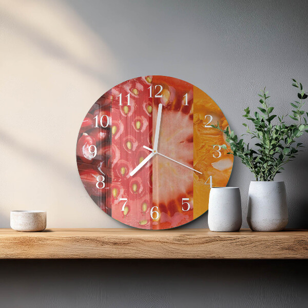 Reloj de pared redondo Fruta