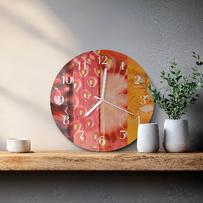 Reloj de pared redondo Fruta
