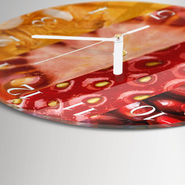 Reloj de pared redondo Fruta