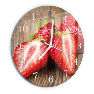 Reloj de pared redondo fresas