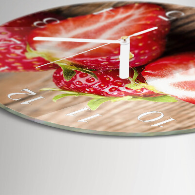 Reloj de pared redondo fresas