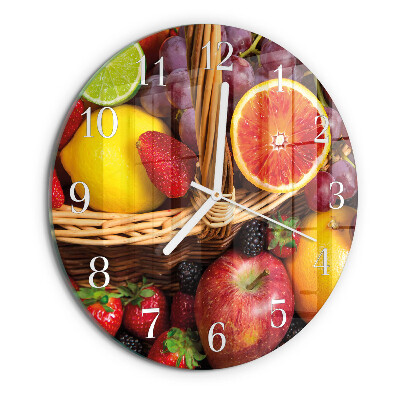 Reloj de pared redondo Fruta