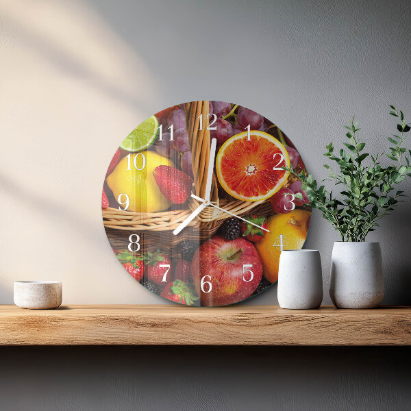 Reloj de pared redondo Fruta