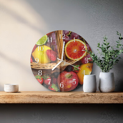 Reloj de pared redondo Fruta