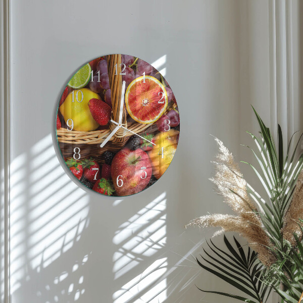 Reloj de pared redondo Fruta