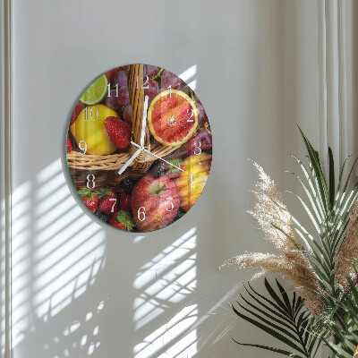 Reloj de pared redondo Fruta