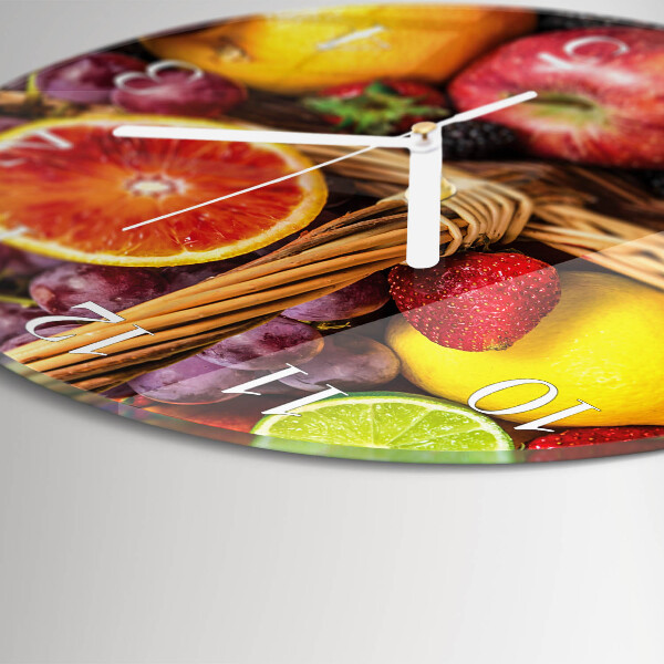 Reloj de pared redondo Fruta
