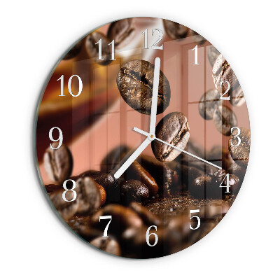 Reloj de pared redondo Granos de café