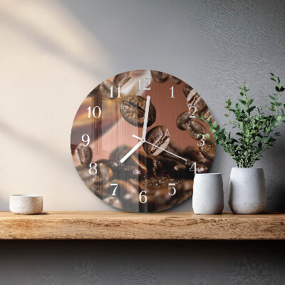 Reloj de pared redondo Granos de café