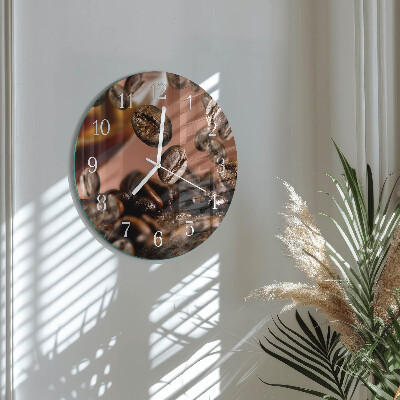 Reloj de pared redondo Granos de café