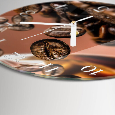Reloj de pared redondo Granos de café