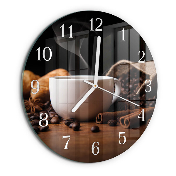 Reloj de pared redondo Café