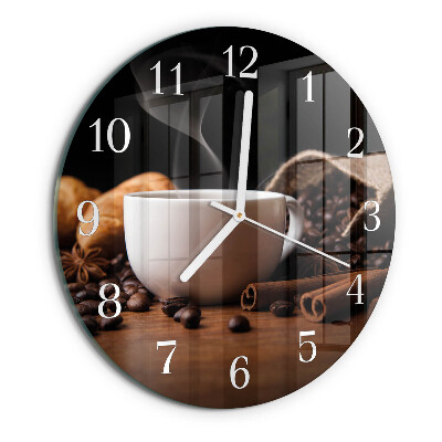 Reloj de pared redondo Café