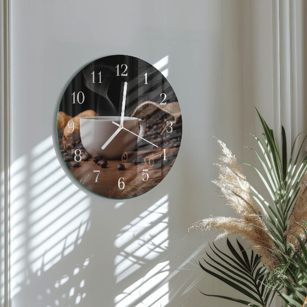 Reloj de pared redondo Café