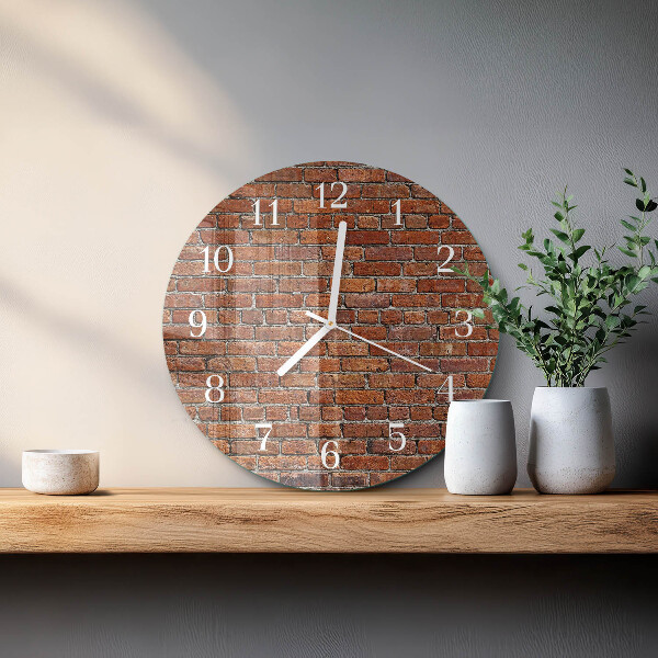 Reloj de pared redondo Ladrillo