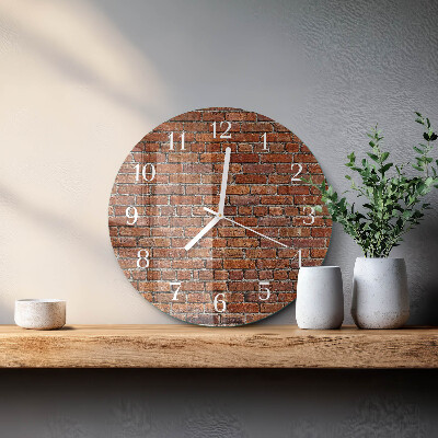 Reloj de pared redondo Ladrillo