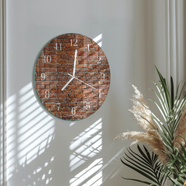 Reloj de pared redondo Ladrillo