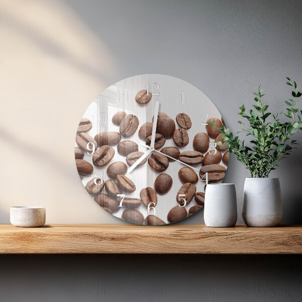 Reloj de pared redondo Granos de café