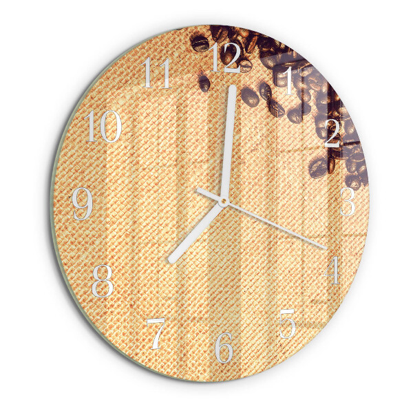 Reloj de pared redondo Granos de café