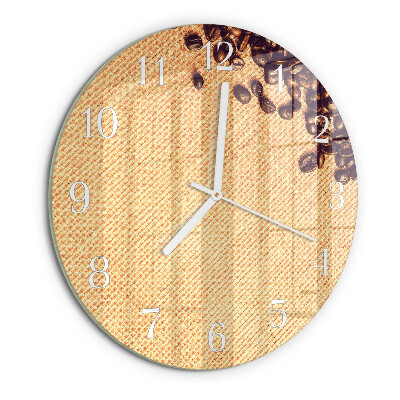 Reloj de pared redondo Granos de café