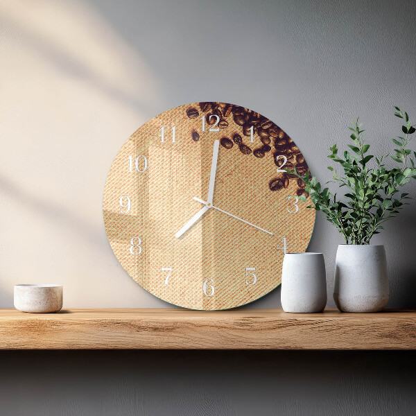 Reloj de pared redondo Granos de café