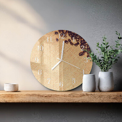 Reloj de pared redondo Granos de café