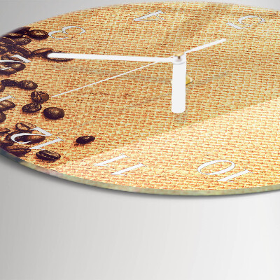 Reloj de pared redondo Granos de café