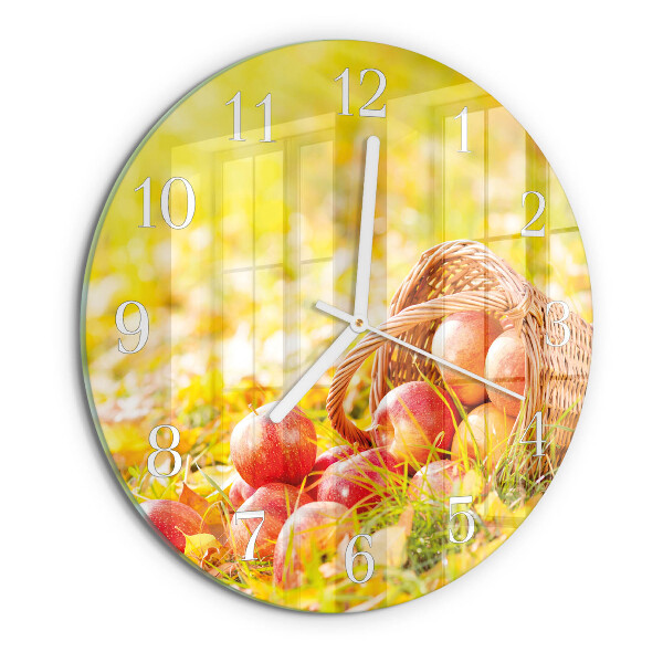 Reloj de pared redondo Manzanas