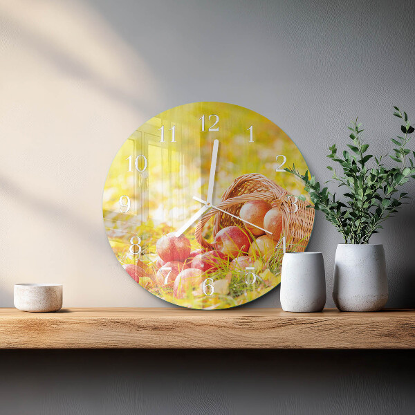 Reloj de pared redondo Manzanas