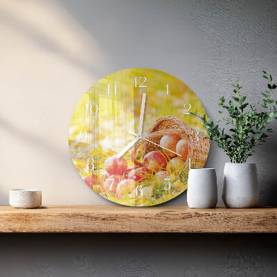Reloj de pared redondo Manzanas