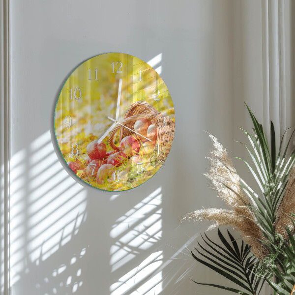 Reloj de pared redondo Manzanas