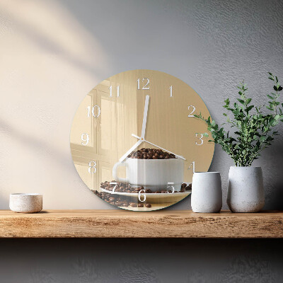 Reloj de pared redondo Café